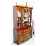 Mahogany China Cabinet with Brass Eagle