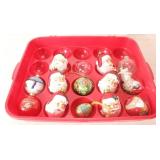 (14) Christmas Ornaments in Organizer