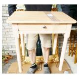 Wood End Table Painted Pink