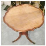 Scalloped Wood End Table