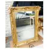 Stroupe Mirror Co. Ornate Gold Gilded Wall Mirror