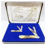 1988 Case XX Fox Hunters Stag Pocket Knife Set