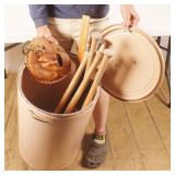 Vtg Wood Baseball Bats & Glove in Container