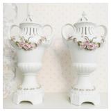 Andrea Hand-Painted & Numbered Floral Urns, Japan