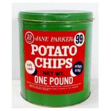 Vintage Jane Parker Potato Chip Can