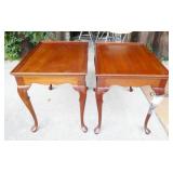Two Wood End Tables