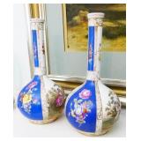 Dresden Hand-Painted Porcelain Vases, Germany