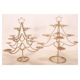 Two Christmas Tree Candelabras