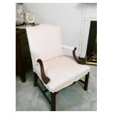 Upholstered Mahogany Armchair
