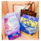 Tissues, Feminine Products, Leather Handbag