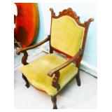 Victorian-Style Upholstered Arm Chair