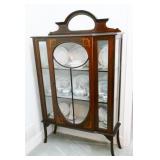 Mahogany Curio Cabinet, Contents Not Included