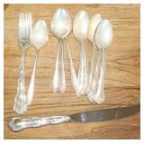 Sterling Silver Flatware 13.1OzT + 1 .925 Knife