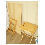 TV Table, Shelf & Wood Board