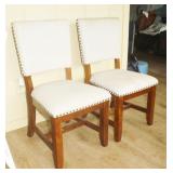 Two Upholstered Dining Chairs