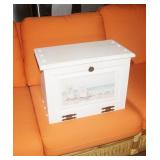 White Wooden Storage Chest