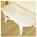 White Wicker Coffee Table