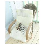 Two Chairs & Two Wind Chimes Rough Condition
