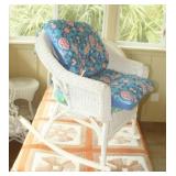White Wicker Rocking Chair