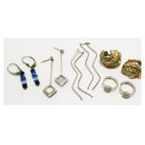 Five Pairs of Sterling Silver Earrings 19.7g