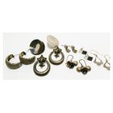Seven Pairs of Sterling Silver Earrings 29.8g