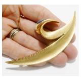 Vintage Trifari Gold-Tone Leaf Brooch
