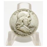 1957 Franklin Half-Dollar Silver Coin