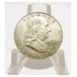 1962 Franklin Half-Dollar Silver Coin