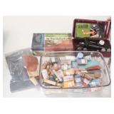 Box Lot: Buttonhole Machines & Paint Powder