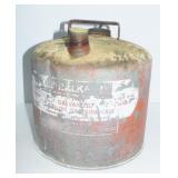 Vintage 5-Gallon Gas Can, Over Half Full
