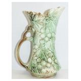 Vintage McCoy Pottery Grape & Leaf Ewer Pitcher