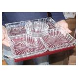 Crystal Clear Serving Trays on Lazy Susan