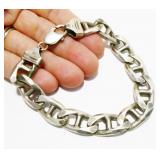 8.5" 925 Silver Mariner Link Bracelet Italy 52.2g