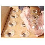 12x Princess House Heritage Crystal Glass Jars