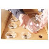 12x Princess House Heritage Crystal Glass Jars