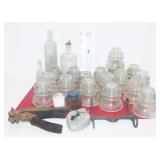 Vintage Glass Insulators, Bottles & Tools