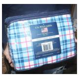 New U.S. Polo Assn. Queen Flannel Sheet Set