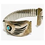 Farlene Spencer Navajo Sterling Watch Tips w/ Band