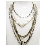 Six Sterling Silver Necklaces 60.4g