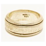 Mexican 925 Silver Spinner Ring Sz 5 7.3g