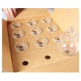 10x Princess House Heritage Crystal Glass Jars