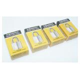 4x Matching Key Master Padlocks
