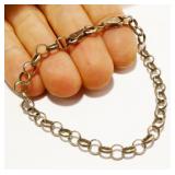 7" Italian Sterling Silver Link Bracelet 4.2g