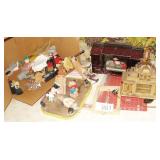 Eclectic Box Lot Toys Clock Jewelry Box