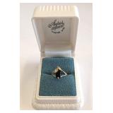 10K Black Hills Gold & Onyx Ring Size 6 1/2