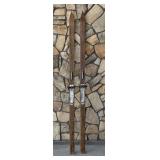 89" Antique Wooden Nordic Touring Skis