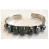 Vintage Silver & Turquoise SW Cuff Bracelet