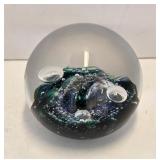 1985 Selkirk Seaburst Art Glass 3 1/2" Paperweight