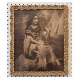 Early Photo Plains Indian Woman Cradleboard