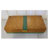 1930s Art Deco Birdseye Maple Catalin Jewelry Box